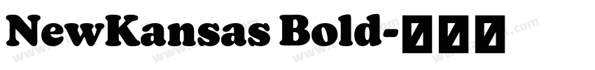 NewKansas Bold字体转换